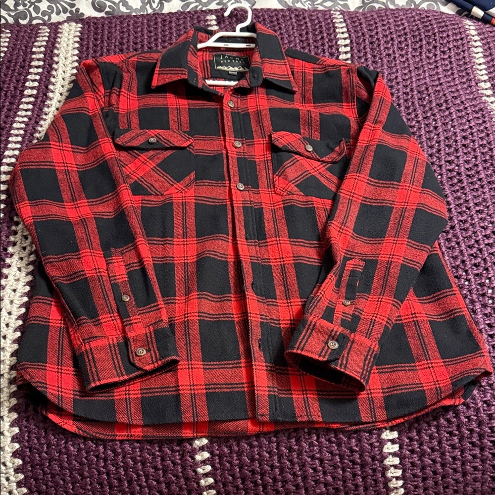 Jachs New York Red and Black Plaid Shirt